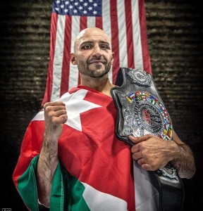Lockport native Amer Abdallah is hoping to upgrade his World Kickboxing Association intercontinental title and win the WKA's light heavyweight belt on Saturday night at the Kenan Center. CREDIT COURTESY LACE UP PROMOTIONS